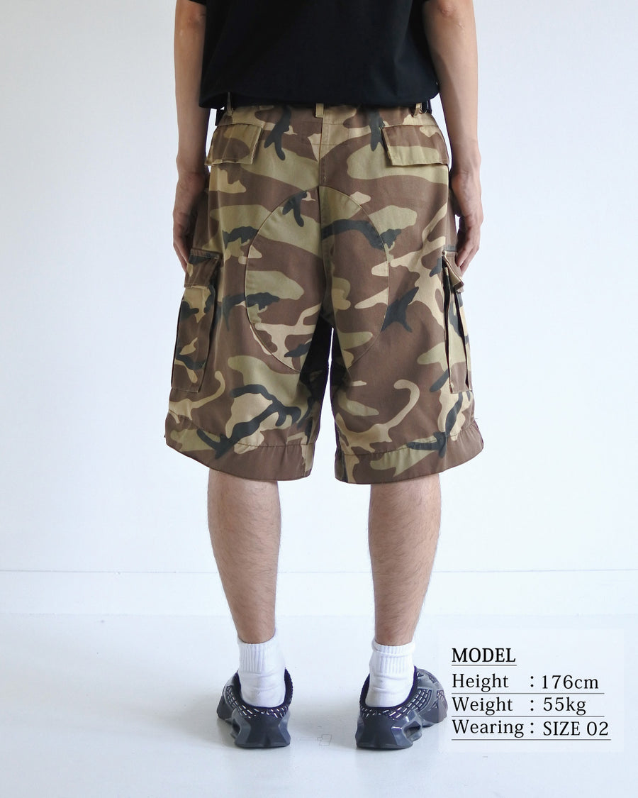 ANACHRONORM フェイデッド BDU カモショーツ ウッドランド | T/Cツイル 米軍BDUリメイク エイジング加工 フロントタック 速乾 日本製