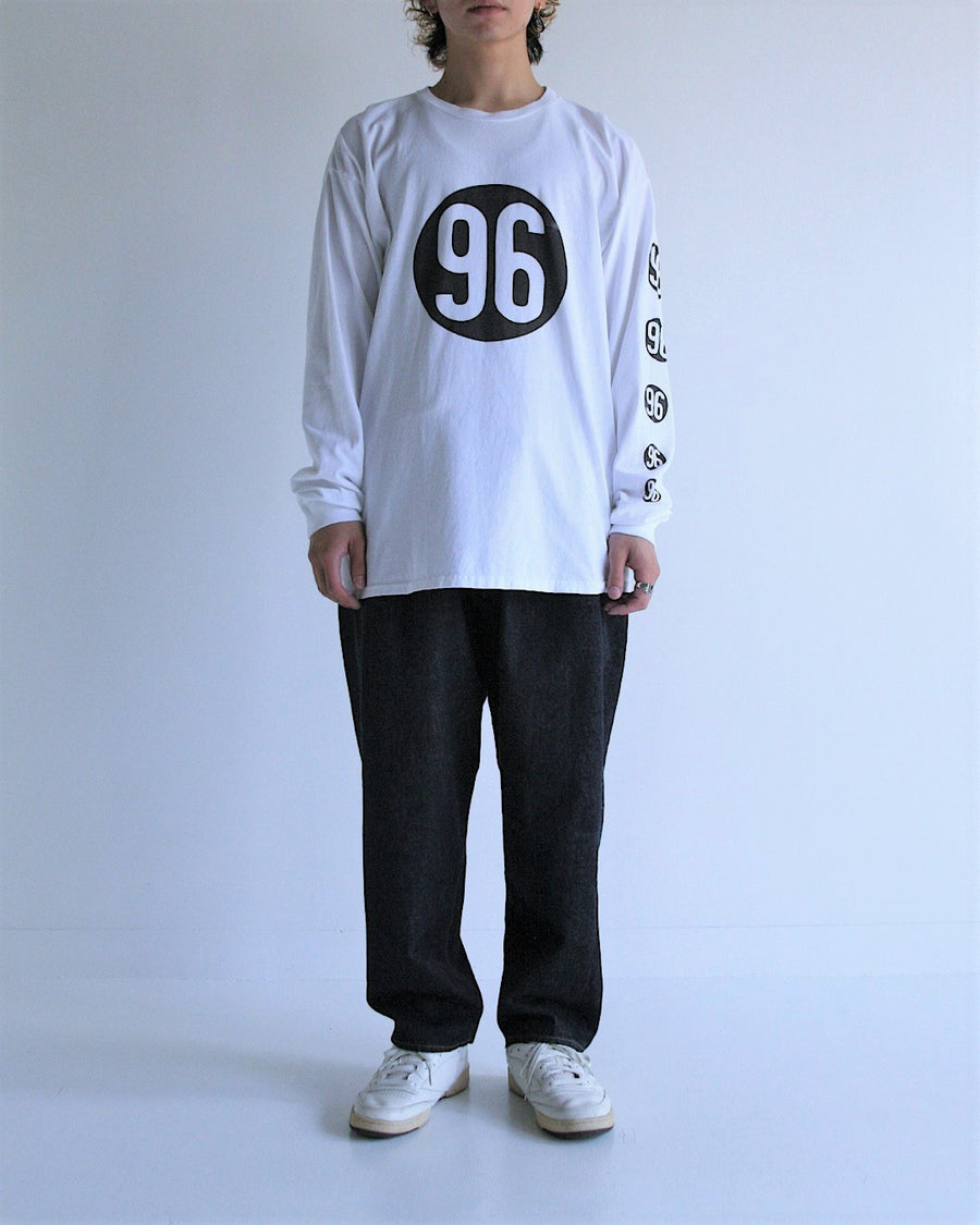 ANACHRONORM ナンバー"96" ロングスリーブTシャツ ホワイト | GILDAN 6.0oz オープンエンド糸 ワンウォッシュ 90sスケートブランド ロゴモチーフ