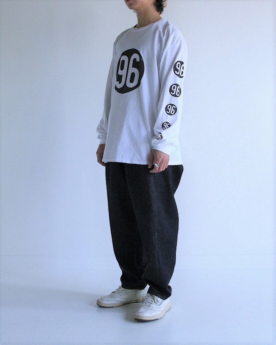 ANACHRONORM ナンバー"96" ロングスリーブTシャツ ホワイト | GILDAN 6.0oz オープンエンド糸 ワンウォッシュ 90sスケートブランド ロゴモチーフ