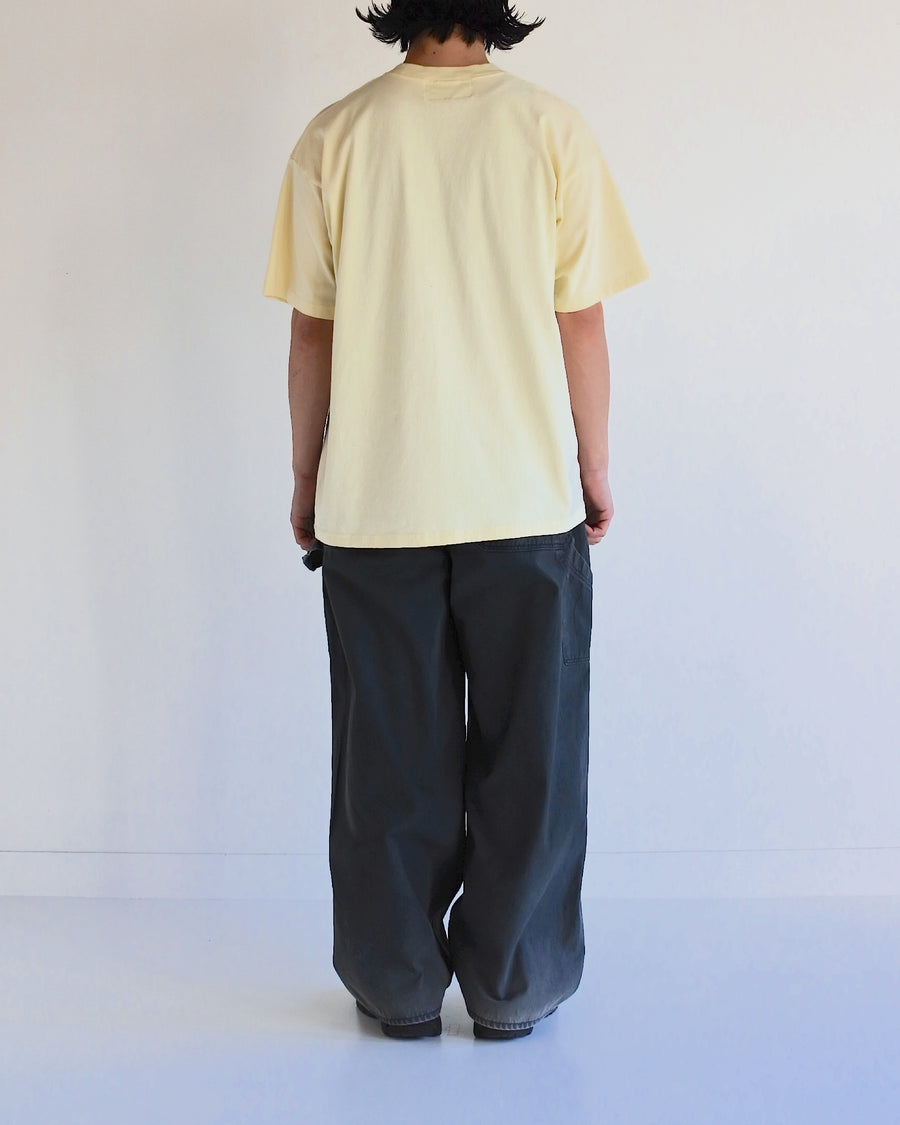 ANACHRONORM ステッカーモチーフ プリント ショートスリーブTシャツ ベージュ | ステイフレッシュコットン 抗菌防臭 抗ウイルス ワンウォッシュ 音楽グループ