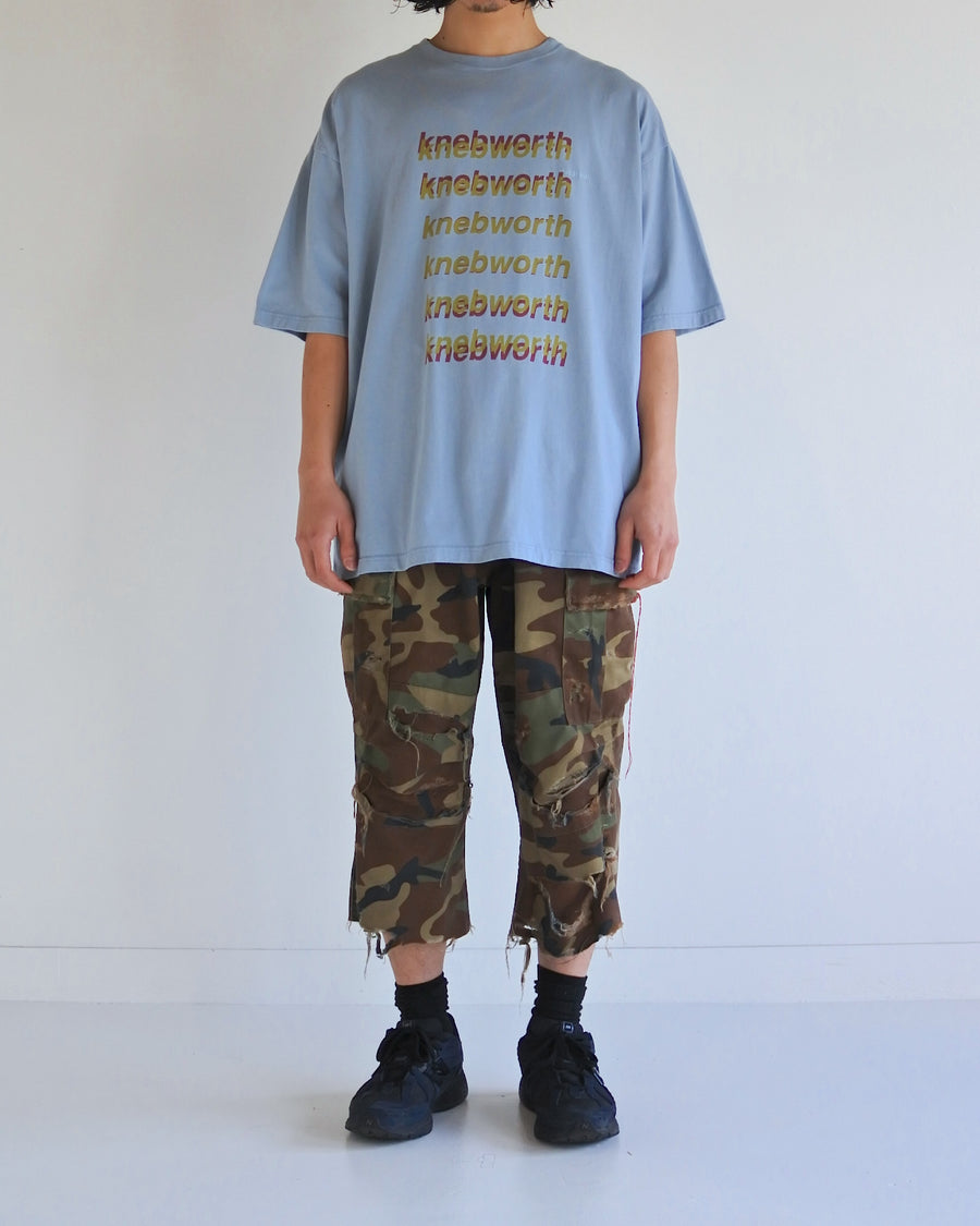 ANACHRONORM グラデーション プリント ショートスリーブTシャツ サックス | 5.6oz 天竺 ヘビーウェイト ワンウォッシュ グラデーションプリント 90sカルチャー