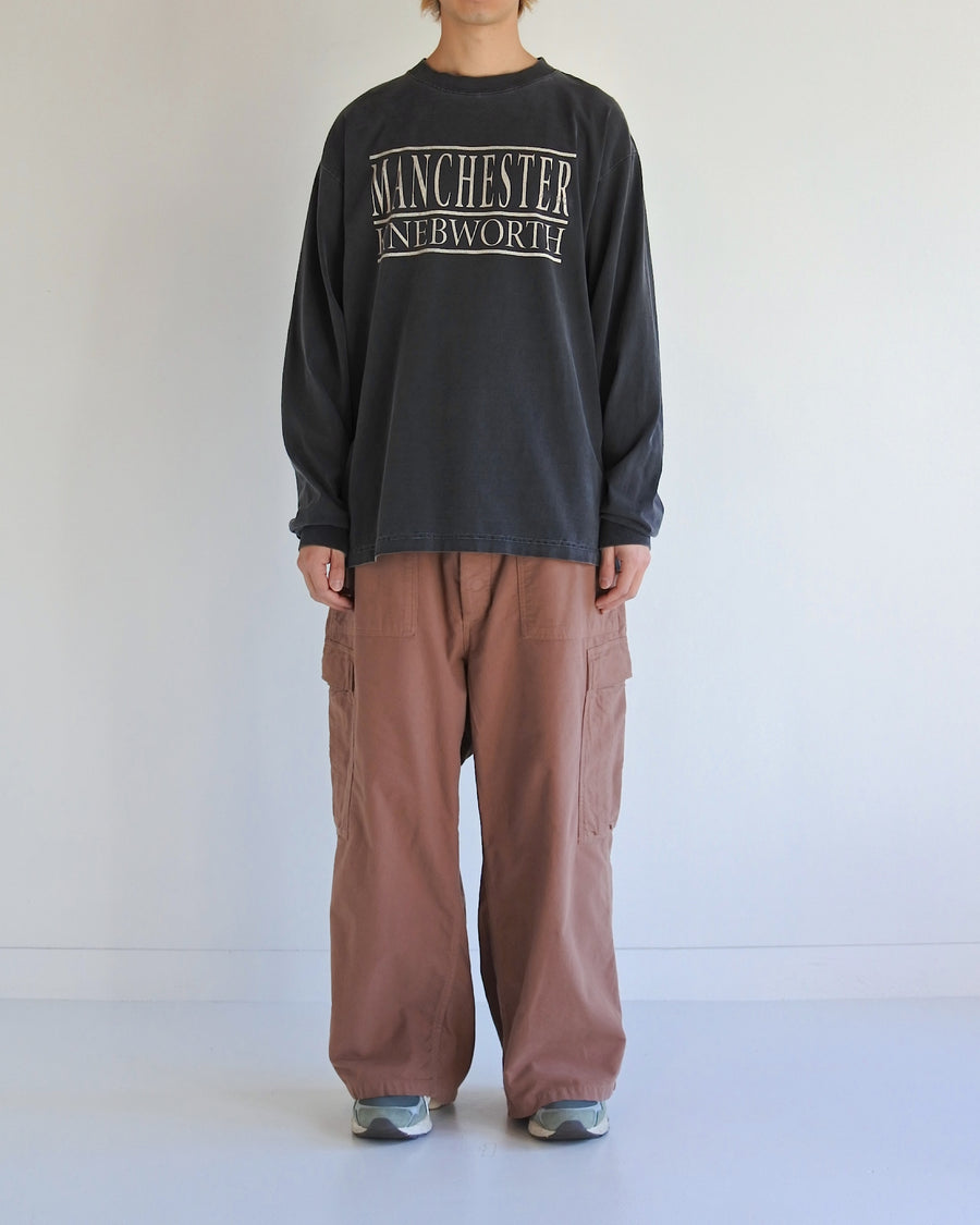 ANACHRONORM スーベニア ロングスリーブTシャツ ブラック | 7.5oz オープンエンド糸 顔料染め マンチェスター ネブワース 90sカルチャー