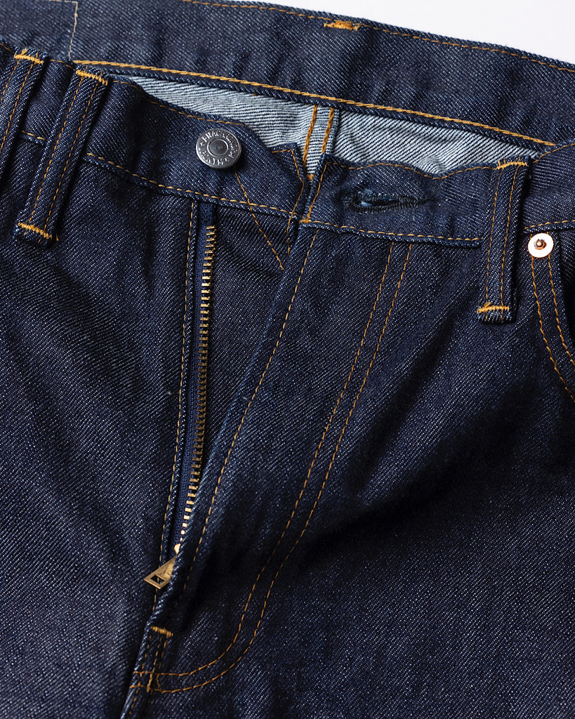 ANACHRONORM CONTEXT-004 ダブルヨーク スリム 5Pパンツ ワンウォッシュ | 13oz セルビッチデニム 旧式力織機 テーパード アイアンパーツ 経年変化 日本製
