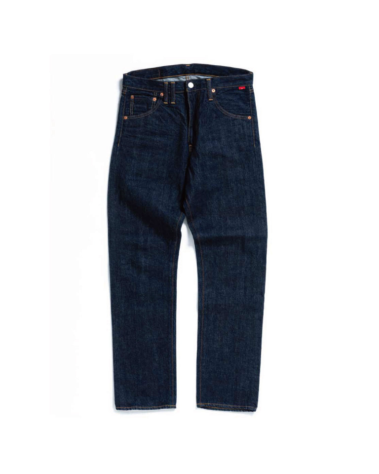 ANACHRONORM NM-5P02 ベーシック スリムジーンズ TYPE-γ インディゴ ワンウォッシュ | 13.5oz セルビッチデニム ナチュラルインディゴ ロープ染色 力織機 赤シングルステッチ 日本製