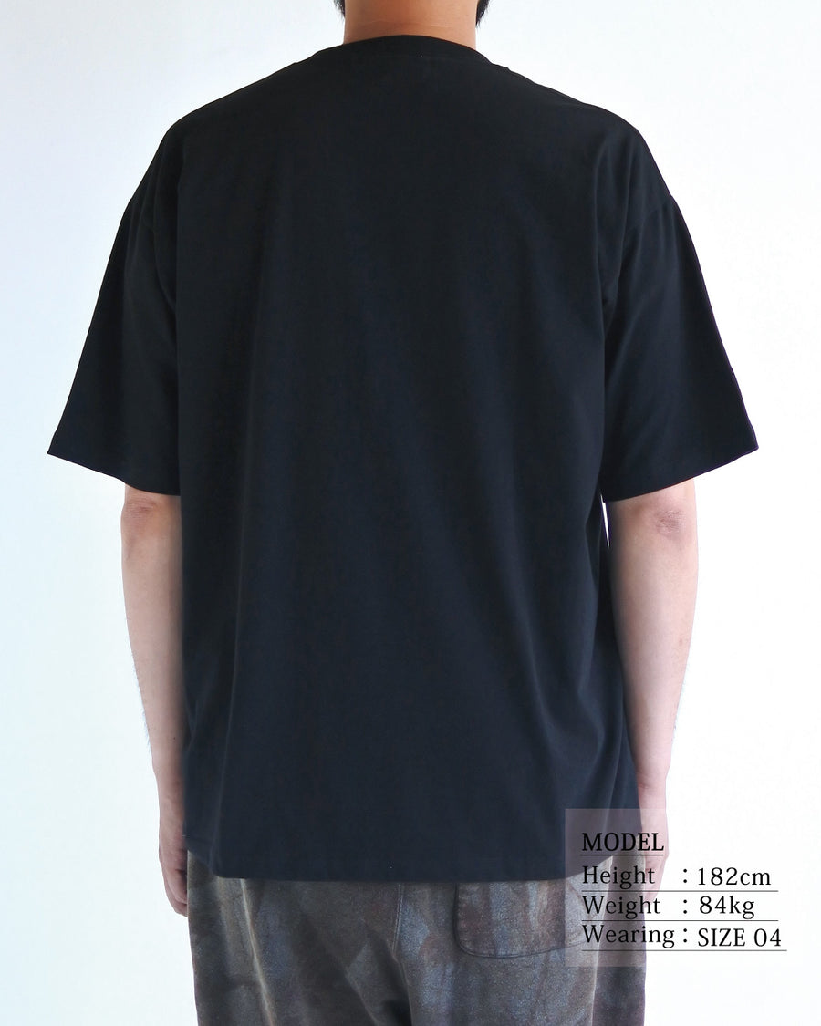 ANACHRONORM スタンダード 刺繍 半袖Tシャツ ブラック | ロゴ刺繍 ステイフレッシュコットン 抗菌防臭 リラックスシルエット