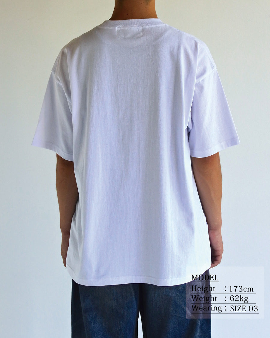 ANACHRONORM スタンダード 刺繍 半袖Tシャツ ホワイト | ロゴ刺繍 ステイフレッシュコットン 抗菌防臭 リラックスシルエット