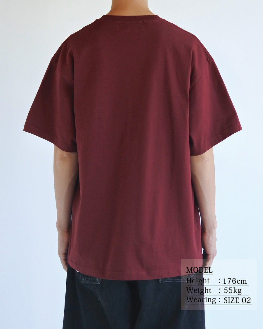 ANACHRONORM × Souvenyr NYC ランニング 半袖Tシャツ バーガンディ | コラボグラフィック ヴィンテージ ニューヨーク コットン100%