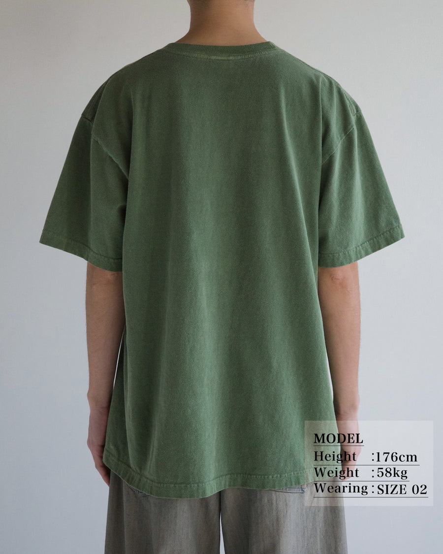 ANACHRONORM REF プリントTシャツ オリーブ | 5.6oz天竺 顔料染め REFプリント ライフスタイル 日本製
