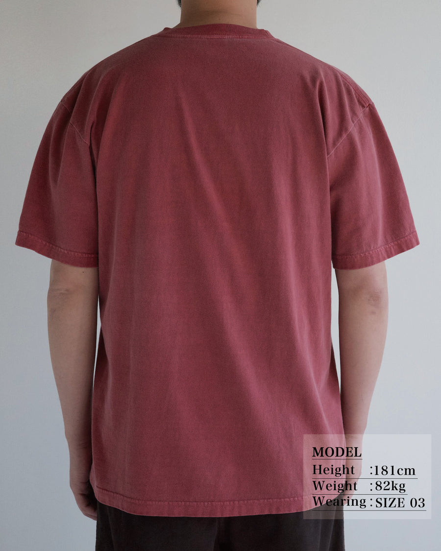 ANACHRONORM REF プリントTシャツ レッド | 5.6oz天竺 顔料染め REFプリント ライフスタイル 日本製