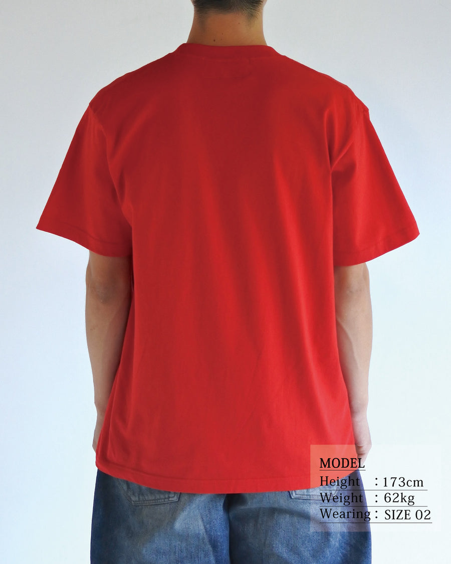 ANACHRONORM リワインドカルチャー ショートスリーブTシャツ レッド | 6.2oz 天竺 コーマ糸 グラフィックプリント 90s音楽カルチャー