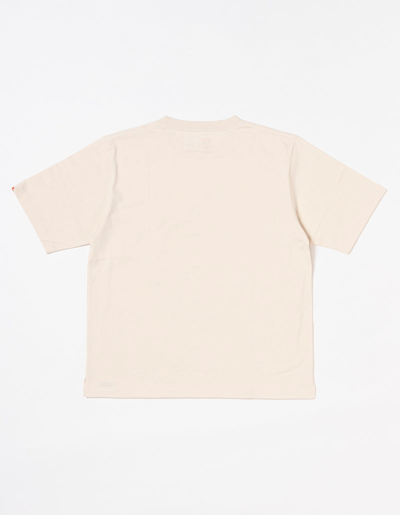 ANACHRONORM ANSE サイドベンツ ショートスリーブTシャツ ナチュラル | 18/1 COTTON USA認証 米綿 ANACHRONORMオリジナルファブリック リジット サステナブル