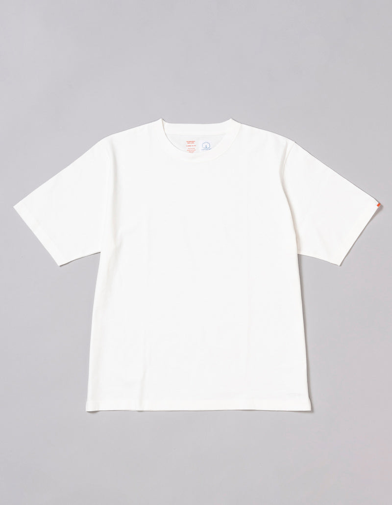 ANACHRONORM ANSE サイドベンツ ショートスリーブTシャツ ホワイト | 18/1 COTTON USA認証 米綿 ANACHRONORMオリジナルファブリック リジット サステナブル