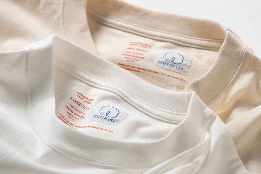 ANACHRONORM ANSE サイドベンツ ショートスリーブTシャツ ナチュラル | 18/1 COTTON USA認証 米綿 ANACHRONORMオリジナルファブリック リジット サステナブル